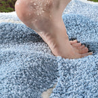 Premium Bath Mat with 8X Water Absorption & Non-Slip Base, Ultra Absorbent Microfiber