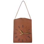 Retro Leather Handbag Style Wall Clock - Various Colours