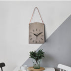 Retro Leather Handbag Style Wall Clock - Various Colours
