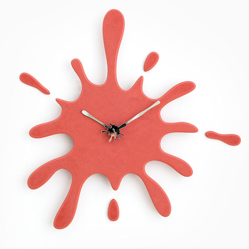 Creative Splatter Design Wall Clock - Various Colours