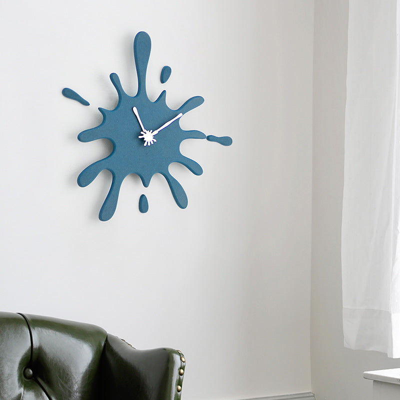 Creative Splatter Design Wall Clock - Various Colours