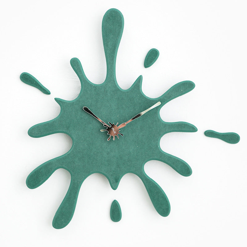 Creative Splatter Design Wall Clock - Various Colours