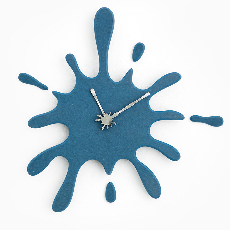 Creative Splatter Design Wall Clock - Various Colours