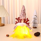 Illuminated Plush Christmas Gnome Decoration