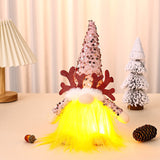 Illuminated Plush Christmas Gnome Decoration