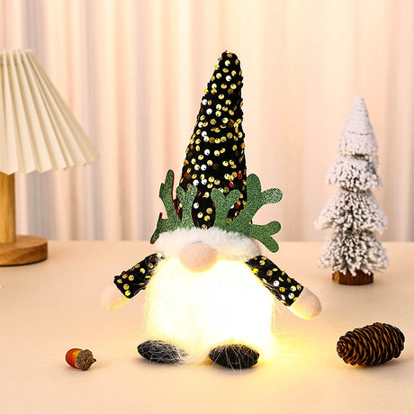 Illuminated Plush Christmas Gnome Decoration