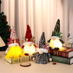 Illuminated Plush Christmas Gnome Decoration