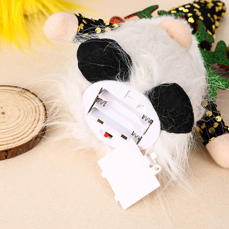 Illuminated Plush Christmas Gnome Decoration