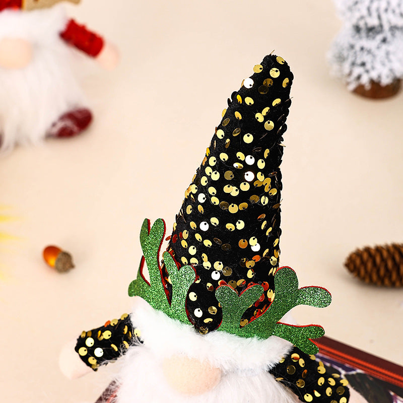 Illuminated Sequin Christmas Gnome Decoration