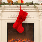 Luxurious Velvet Christmas Stocking with Bow