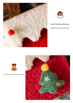 Luxe Plush Christmas Gift Box with Snowy Trim