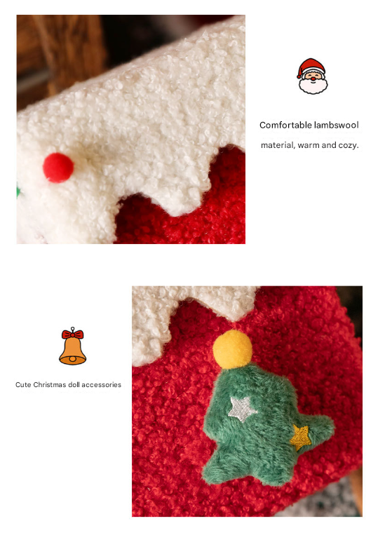 Luxe Plush Christmas Gift Box with Trim