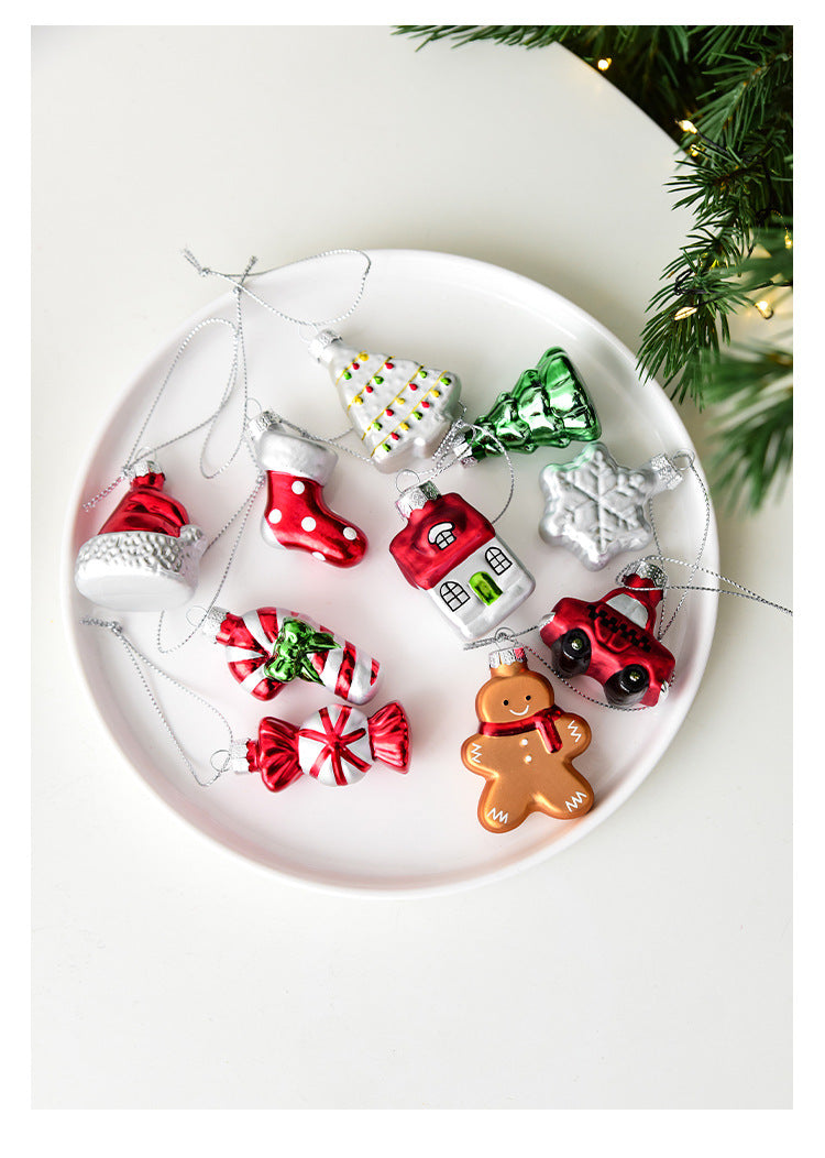 Dainty Miniature Christmas Ornament Set - 6pcs