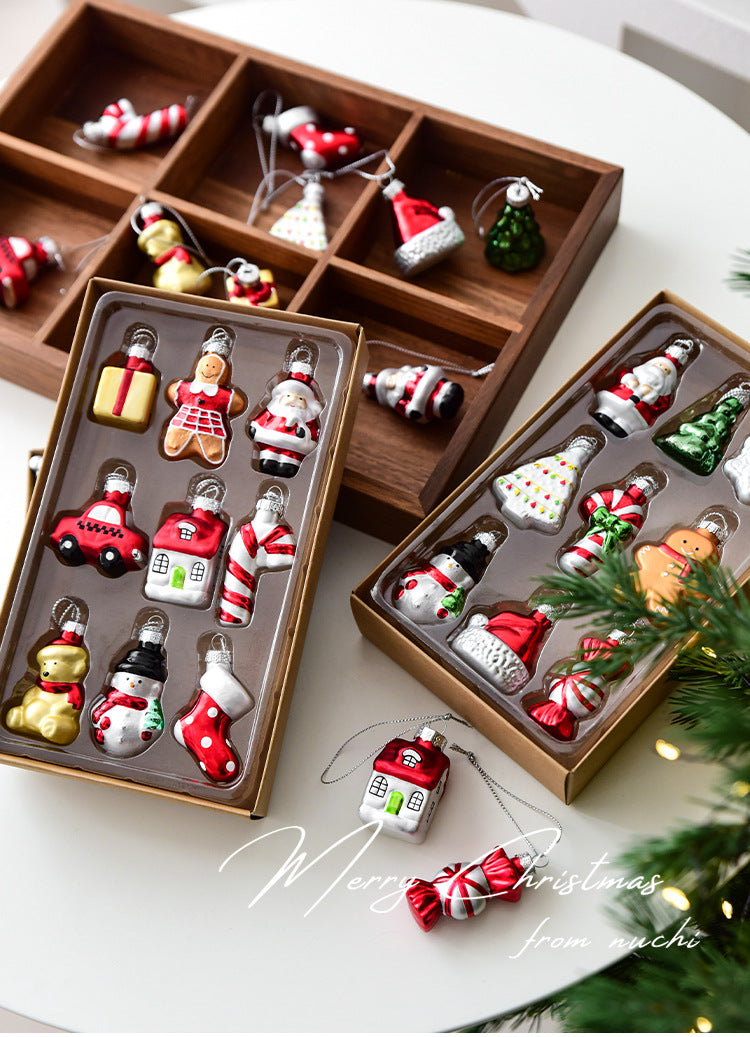 Dainty Miniature Christmas Ornament Set - 6pcs