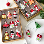 Dainty Miniature Christmas Ornament Set - 6pcs