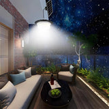 244 LED Solar Motion Sensor Pendant Light - IP65 Waterproof Barn/Patio Light with 4 Remote Modes and High Lumen Output