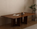 Elegant Oak Melamine Dining Table for Six