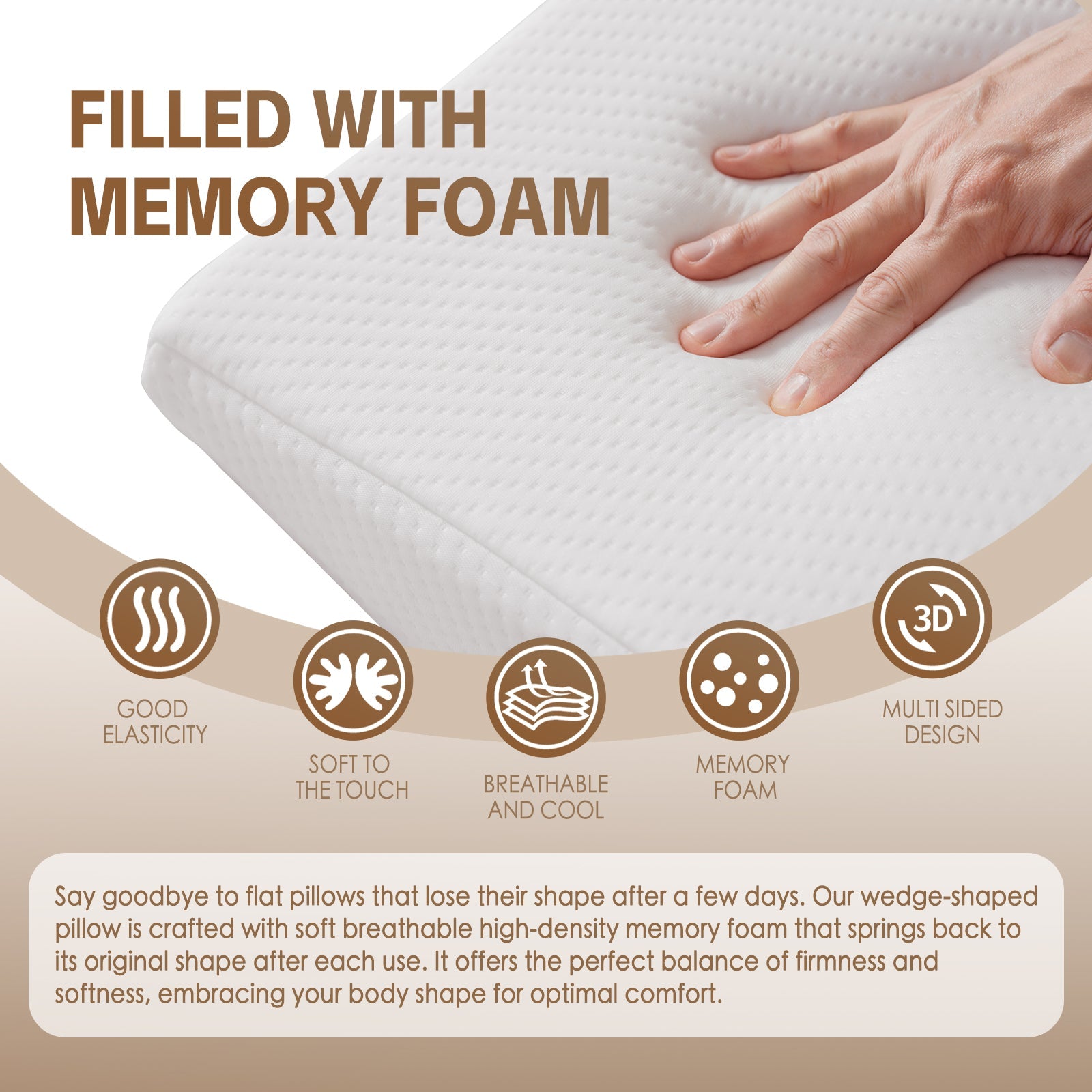 Clevinger Memory Foam Wedge Support Pillow