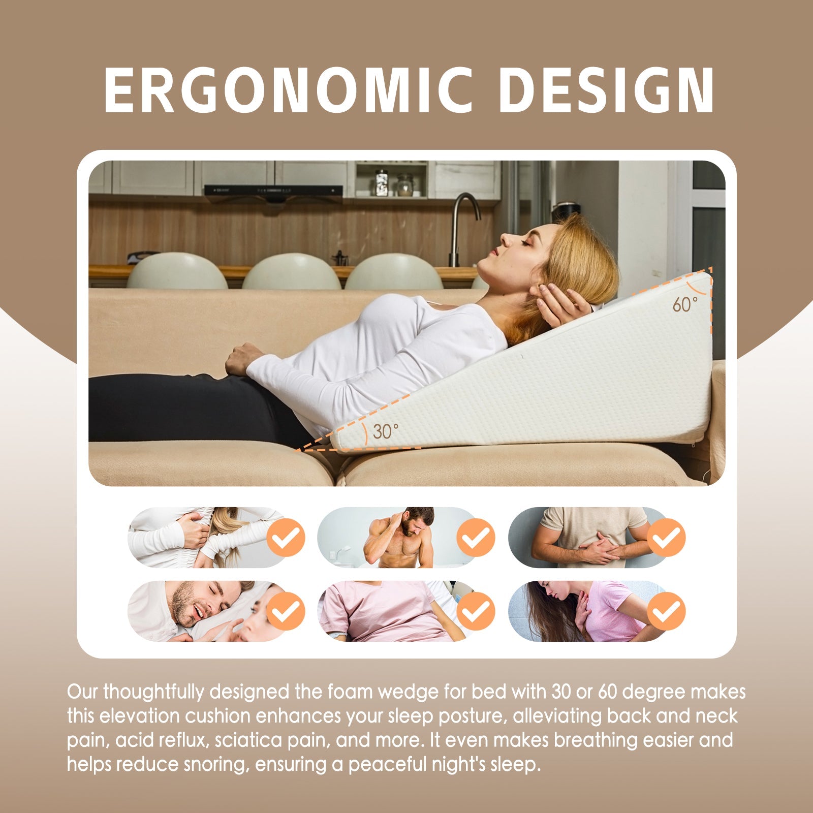 Clevinger Memory Foam Wedge Support Pillow