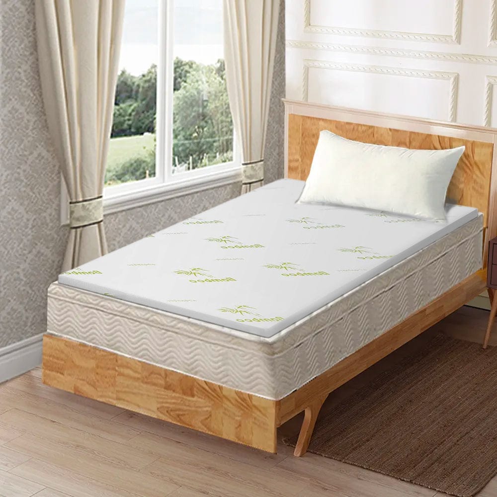 Premium Bamboo Memory Foam Mattress Topper
