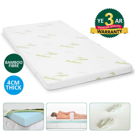 Premium Bamboo Memory Foam Mattress Topper