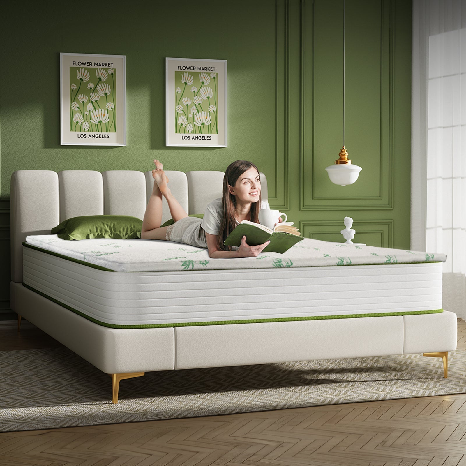 Premium Bamboo Memory Foam Mattress Topper