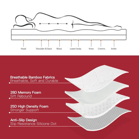 Bamboo-Infused 8cm Memory Foam Topper