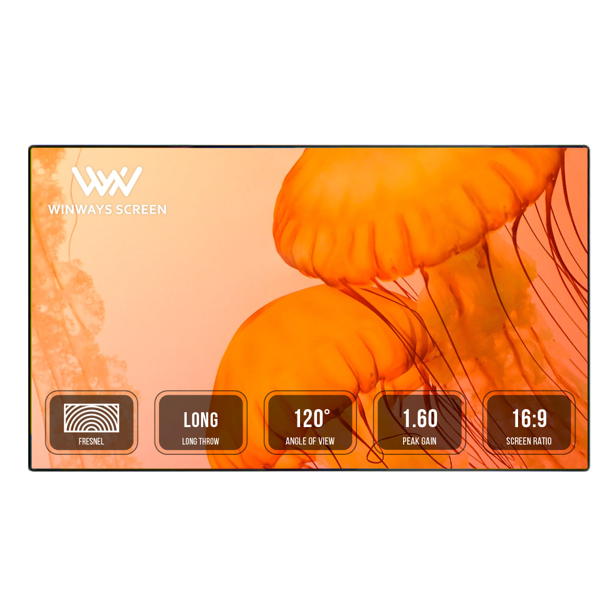 Winways ALR 100'' Rollable Fresnel Screen