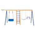 VEVOR 6-in-1 Metal Swing Set for Children