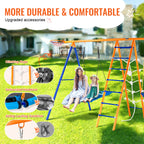VEVOR 6-in-1 Metal Swing Set for Children