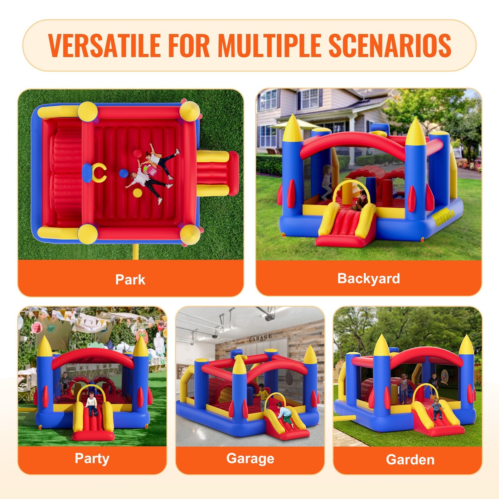 VEVOR Inflatable Bounce House with Slide