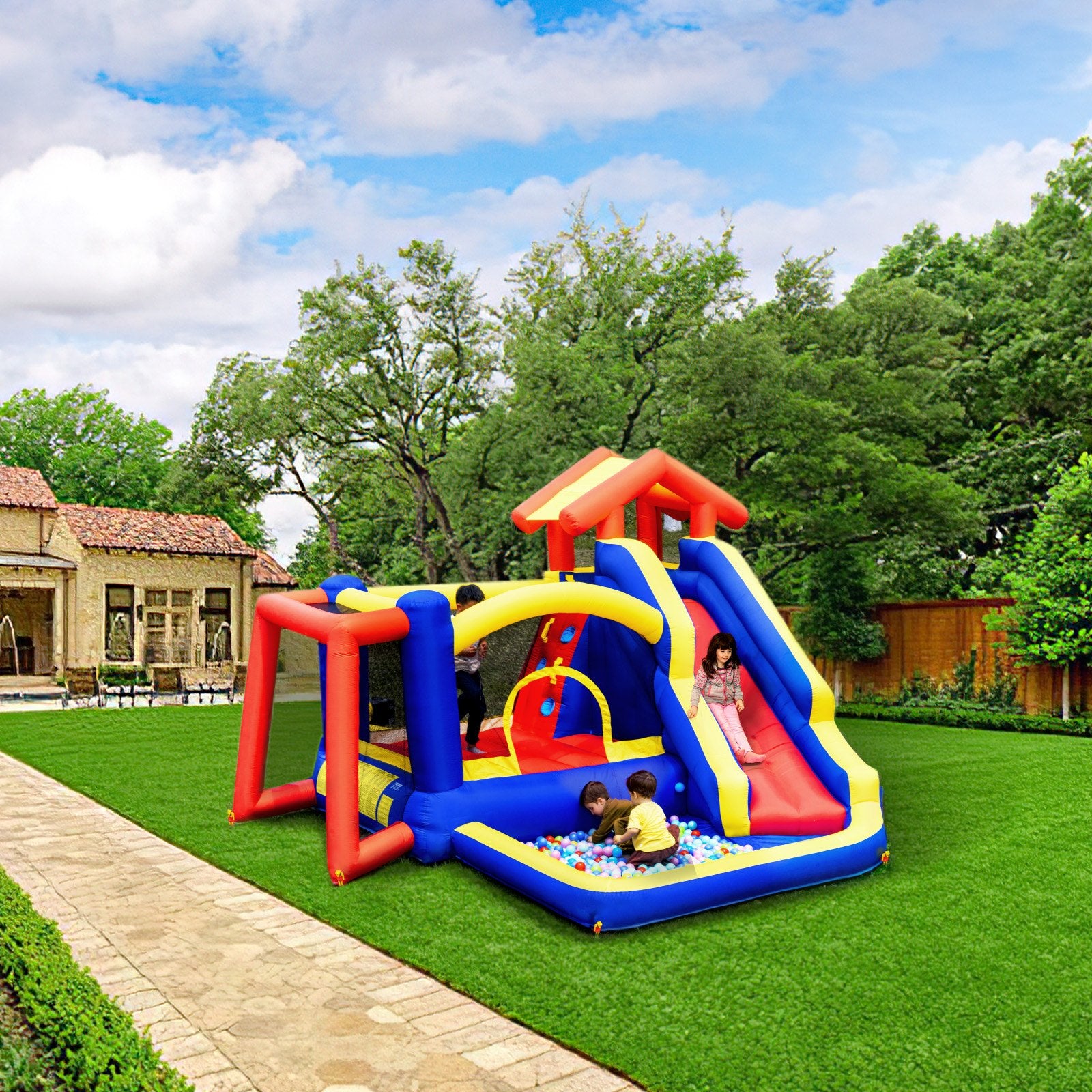 VEVOR Inflatable Bounce House with Slide