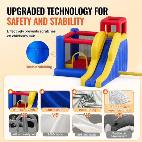 VEVOR Inflatable Bounce House with Slide