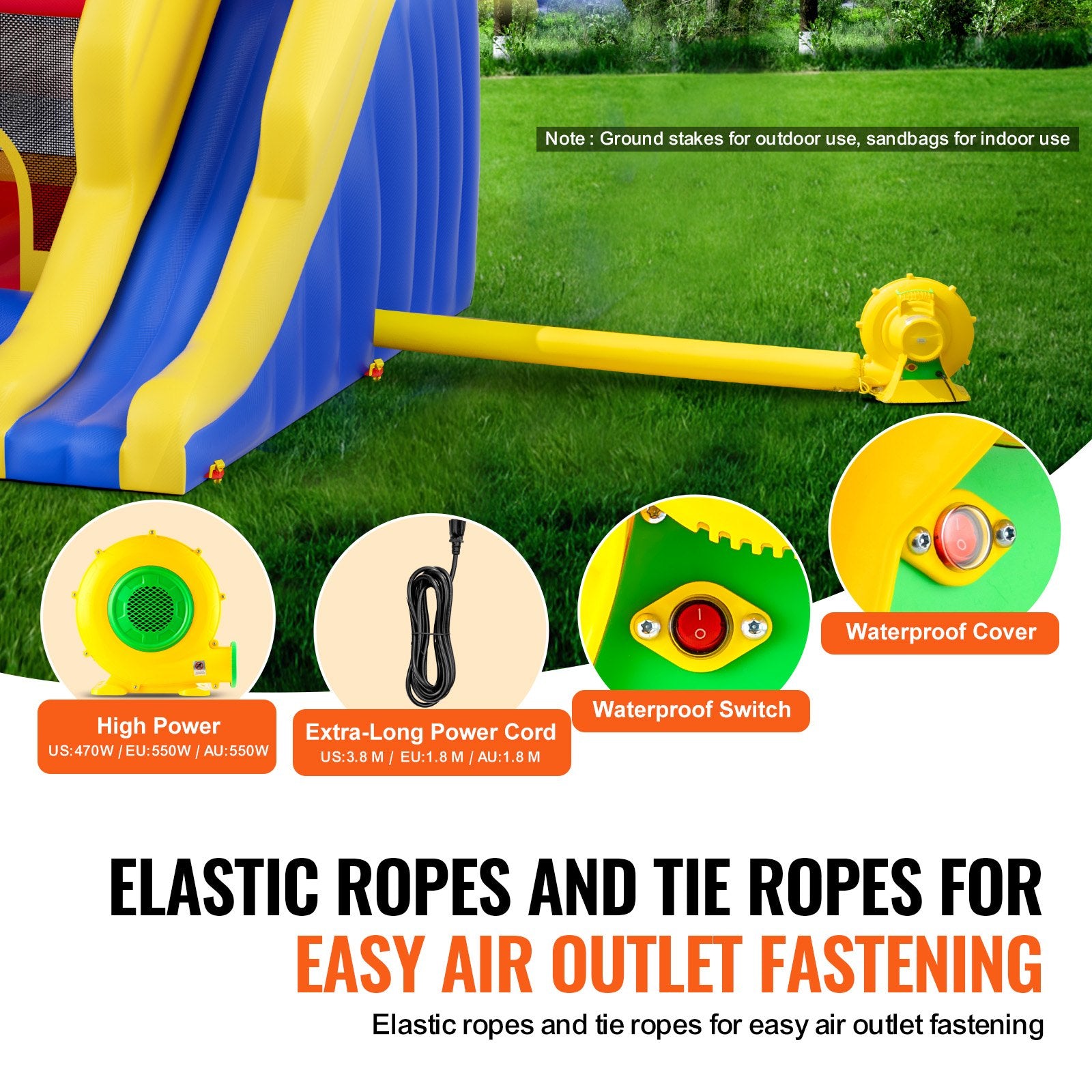 VEVOR Inflatable Bounce House with Slide