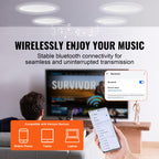 VEVOR 4 PCs 165.1 mm Bluetooth in Ceiling Speakers, 150W, Flush Mount Ceiling & in-Wall Speaker System with Impedance 89dB Sensitivity, for Home Kitchen Living Room Bedroom or Covered Porches