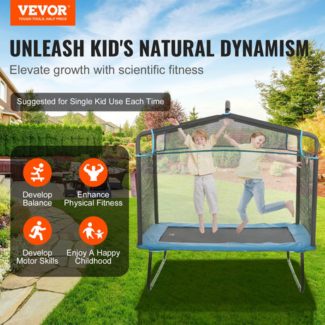 VEVOR 6FT Kids Trampoline with Safety Net