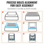 VEVOR 6FT Kids Trampoline with Safety Net