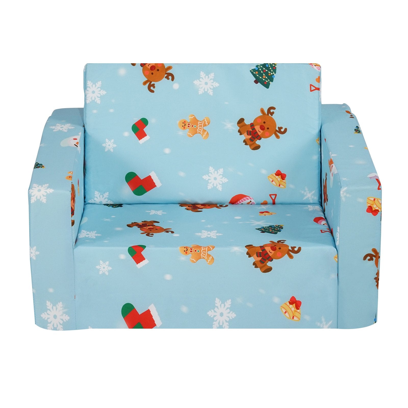 VEVOR Baby Chair Foldable 2-in-1 Baby Lounger Couch Cartoon Kids Sofa Pink