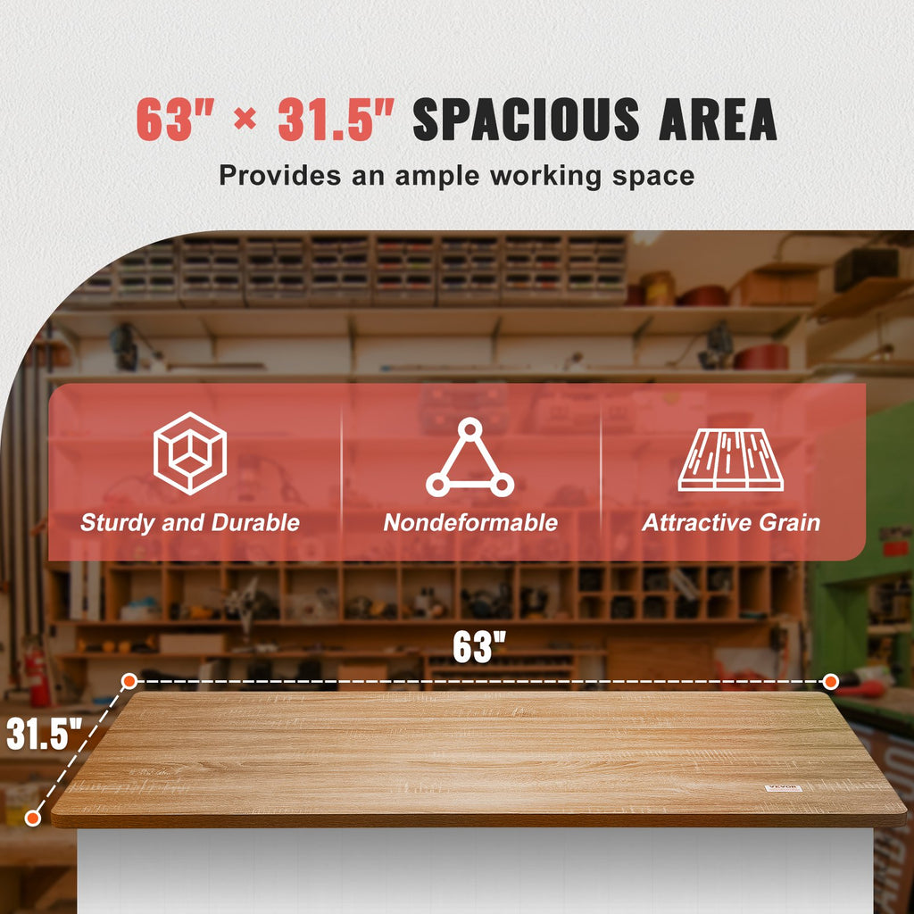 VEVOR 63" Universal Particle Board Table Top