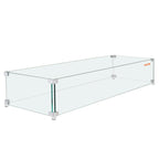 Clear Tempered Glass Wind Guard for Fire Pit