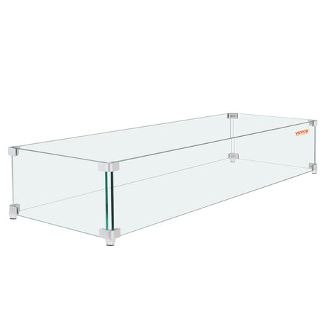 Clear Tempered Glass Wind Guard for Fire Pit