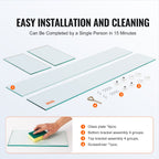 Clear Tempered Glass Wind Guard for Fire Pit