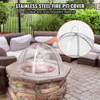 40" Stainless Steel Firepit Spark Screen Lid