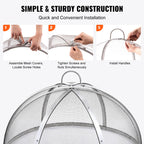 30" Stainless Steel Firepit Spark Screen Lid