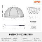 30" Stainless Steel Firepit Spark Screen Lid