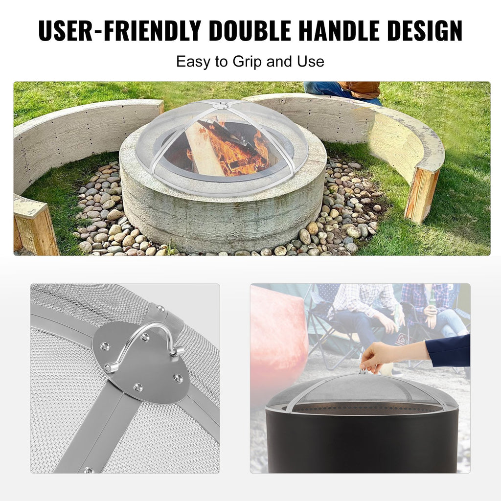 36-Inch Round Heavy Duty Fire Pit Spark Screen