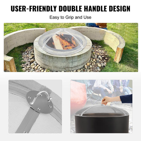 40-Inch Round Heavy-Duty Fire Pit Spark Screen