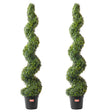VEVOR 2 Pack 152.4cm Artificial Boxwood Topiary Tree Faux Plant UV Decor In/Outdoor