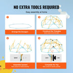 VEVOR 8FT Geometric Climbing Dome with Slide