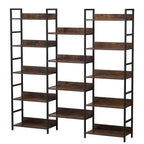 VEVOR Rustic 14-Tier Metal Bookshelf
